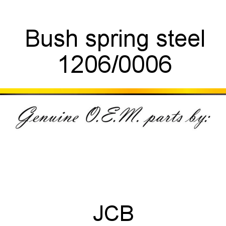 Bush, spring steel 1206/0006