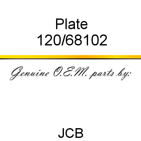 Plate 120/68102