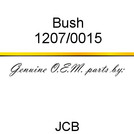 Bush 1207/0015