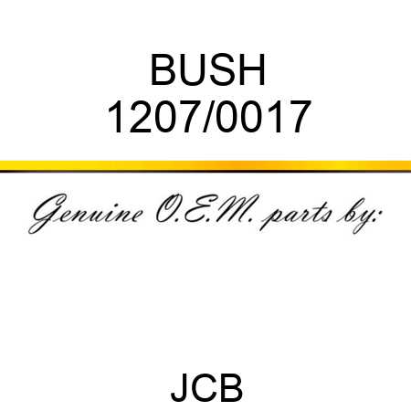 BUSH 1207/0017