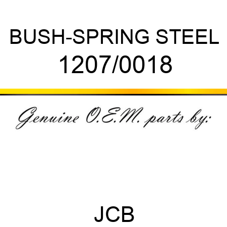 BUSH-SPRING STEEL 1207/0018