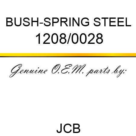 BUSH-SPRING STEEL 1208/0028