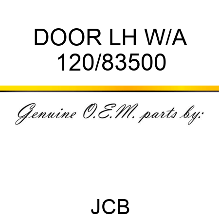 DOOR LH W/A 120/83500