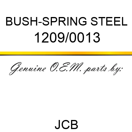 BUSH-SPRING STEEL 1209/0013