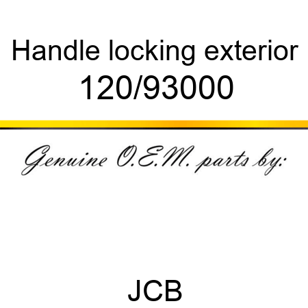Handle, locking, exterior 120/93000