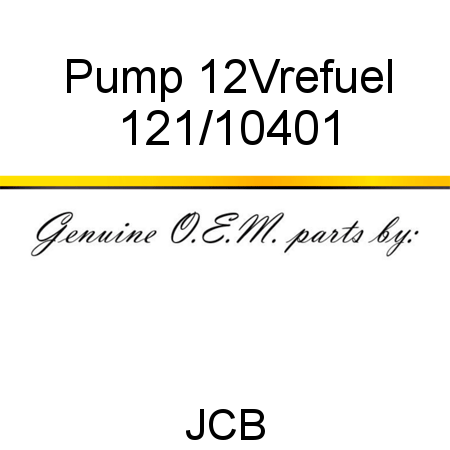Pump, 12V,refuel 121/10401