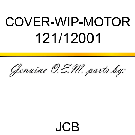 COVER-WIP-MOTOR 121/12001