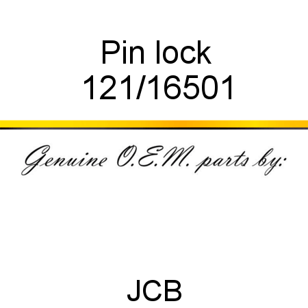 Pin, lock 121/16501
