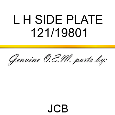 L H SIDE PLATE 121/19801