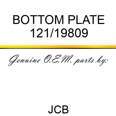 BOTTOM PLATE 121/19809