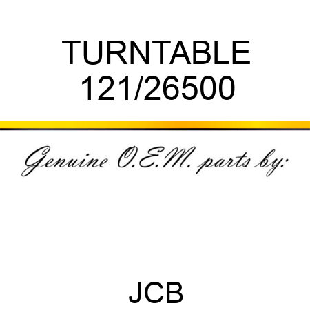 TURNTABLE 121/26500