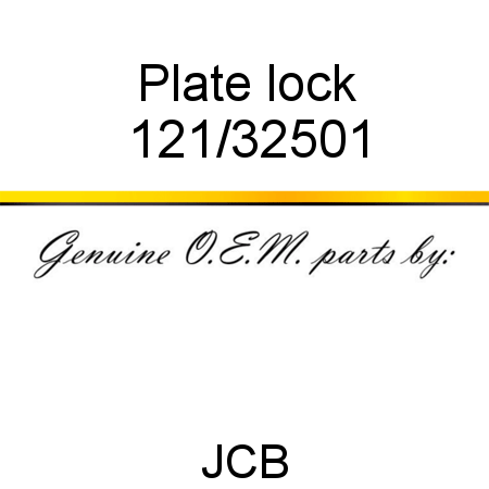 Plate, lock 121/32501