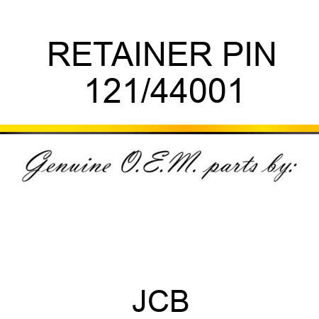 RETAINER PIN 121/44001