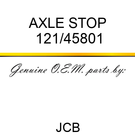 AXLE STOP 121/45801