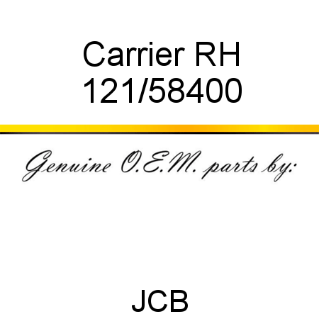 Carrier, RH 121/58400