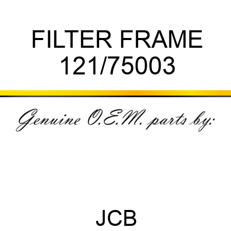 FILTER FRAME 121/75003