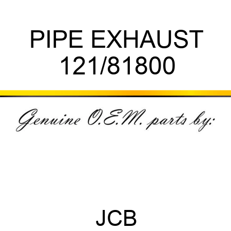 PIPE EXHAUST 121/81800
