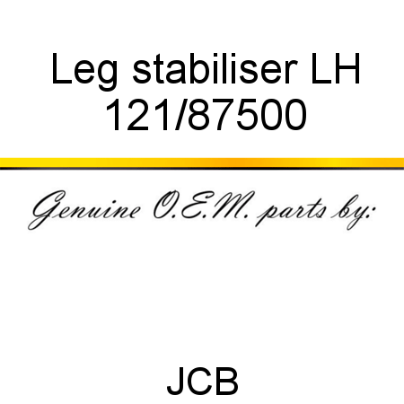 Leg, stabiliser, LH 121/87500