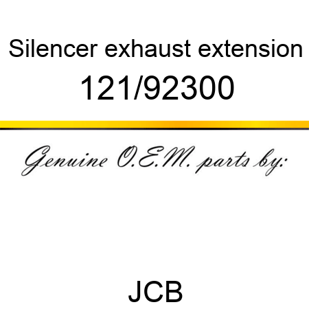 Silencer, exhaust extension 121/92300