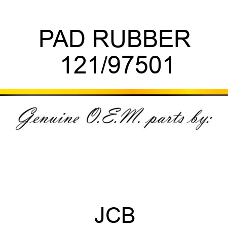 PAD RUBBER 121/97501