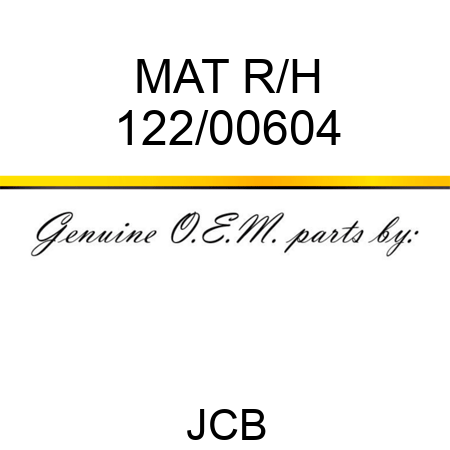 MAT R/H 122/00604