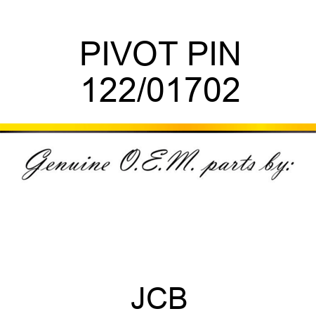 PIVOT PIN 122/01702