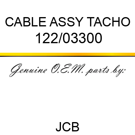 CABLE ASSY TACHO 122/03300