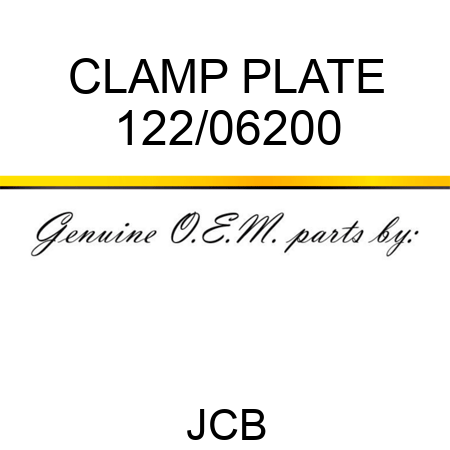 CLAMP PLATE 122/06200