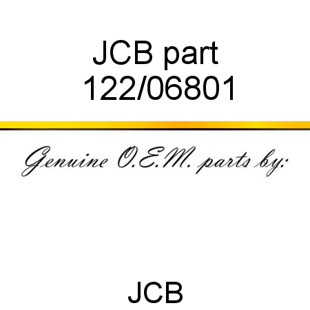 JCB part 122/06801