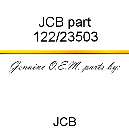 JCB part 122/23503