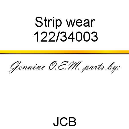 Strip, wear 122/34003