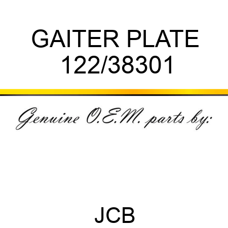 GAITER PLATE 122/38301