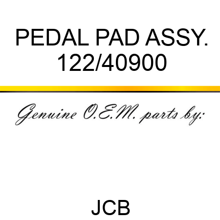 PEDAL PAD ASSY. 122/40900