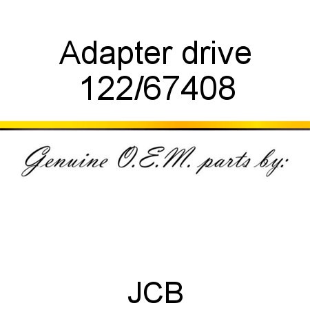 Adapter, drive 122/67408