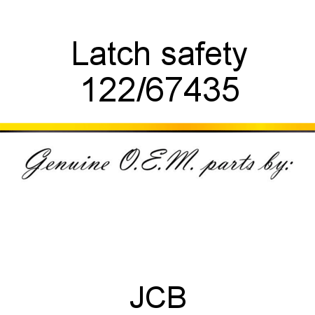 Latch, safety 122/67435