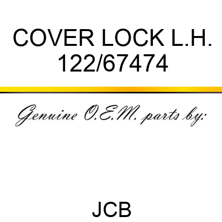 COVER LOCK L.H. 122/67474
