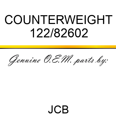 COUNTERWEIGHT 122/82602