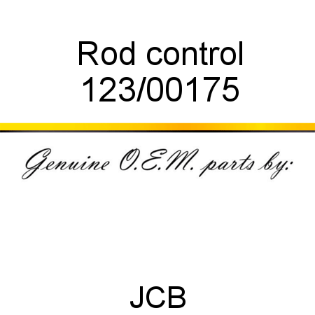 Rod, control 123/00175