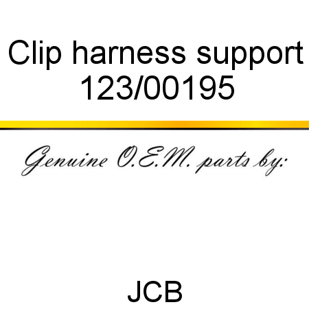 Clip, harness support 123/00195