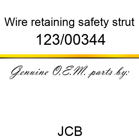 Wire, retaining, safety strut 123/00344