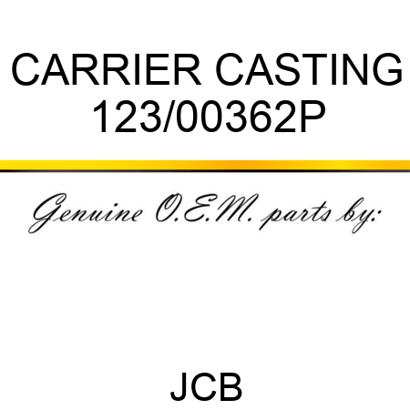 CARRIER CASTING 123/00362P