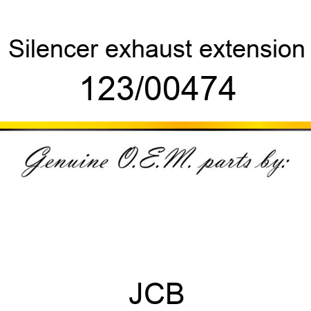 Silencer, exhaust extension 123/00474