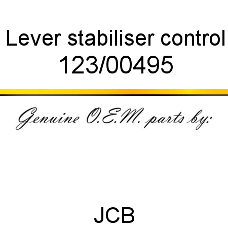 Lever, stabiliser control 123/00495