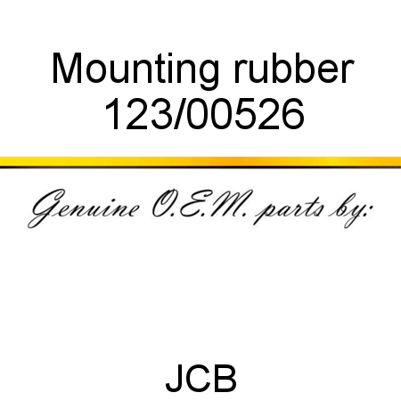 Mounting, rubber 123/00526
