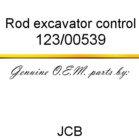 Rod, excavator control 123/00539