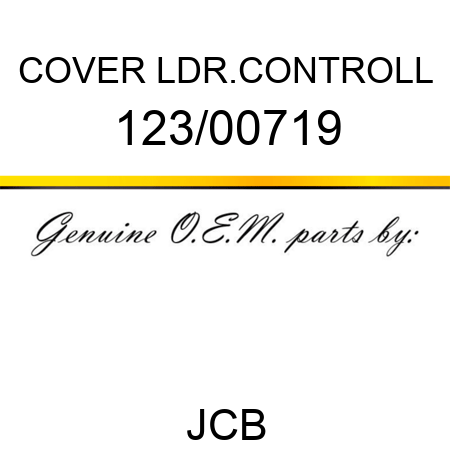 COVER LDR.CONTROLL 123/00719