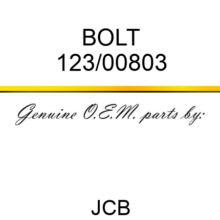 BOLT 123/00803