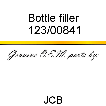 Bottle, filler 123/00841