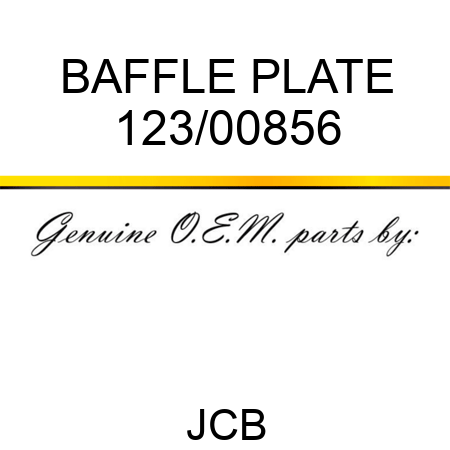 BAFFLE PLATE 123/00856