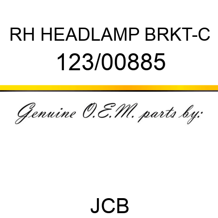 RH HEADLAMP BRKT-C 123/00885